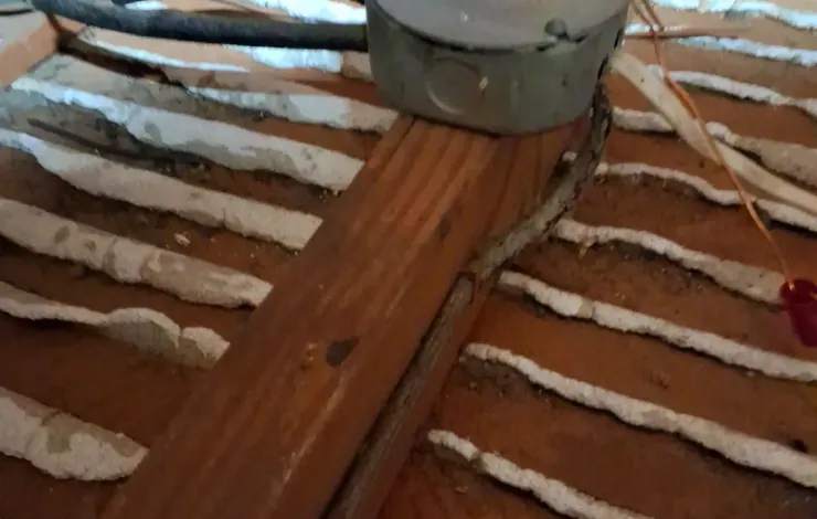 Original knob and tube wiring discovered in an older Sacramento home during rewiring