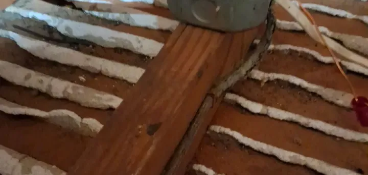 Original knob and tube wiring found in an older Sacramento home